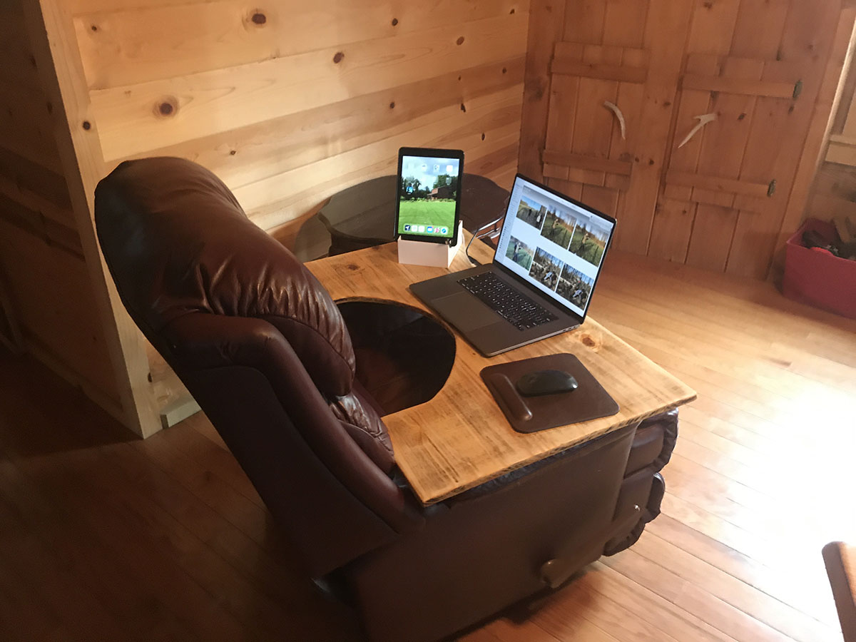 Custom lap desk for recliner